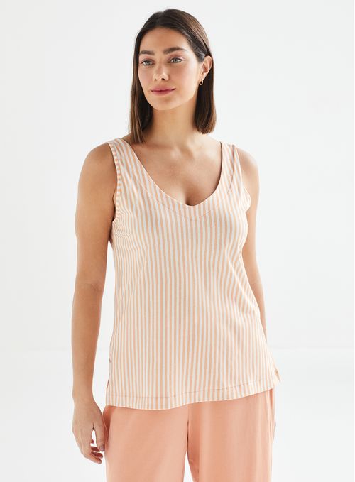 Polera de Pijama de Algodón Estampada sin Mangas 28507