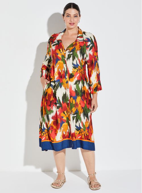 Camisón de Playa Midi Estampado 15790