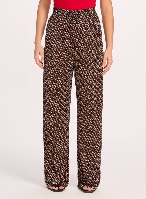 Pantalón Palazzo Tricot Like Estampado 15851